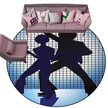 Amazon Com Bathroom Carpet 70s Party Couple Silhouettes On The