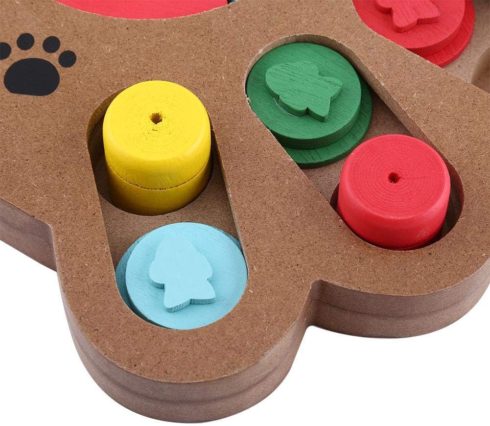 Pet Wooden Toy, Wooden Chewing Toys Pets Teeth Care Molar Toy Food Treated Wooden Educational Toy for Smart Dog & Cat(Paw) - Image 5