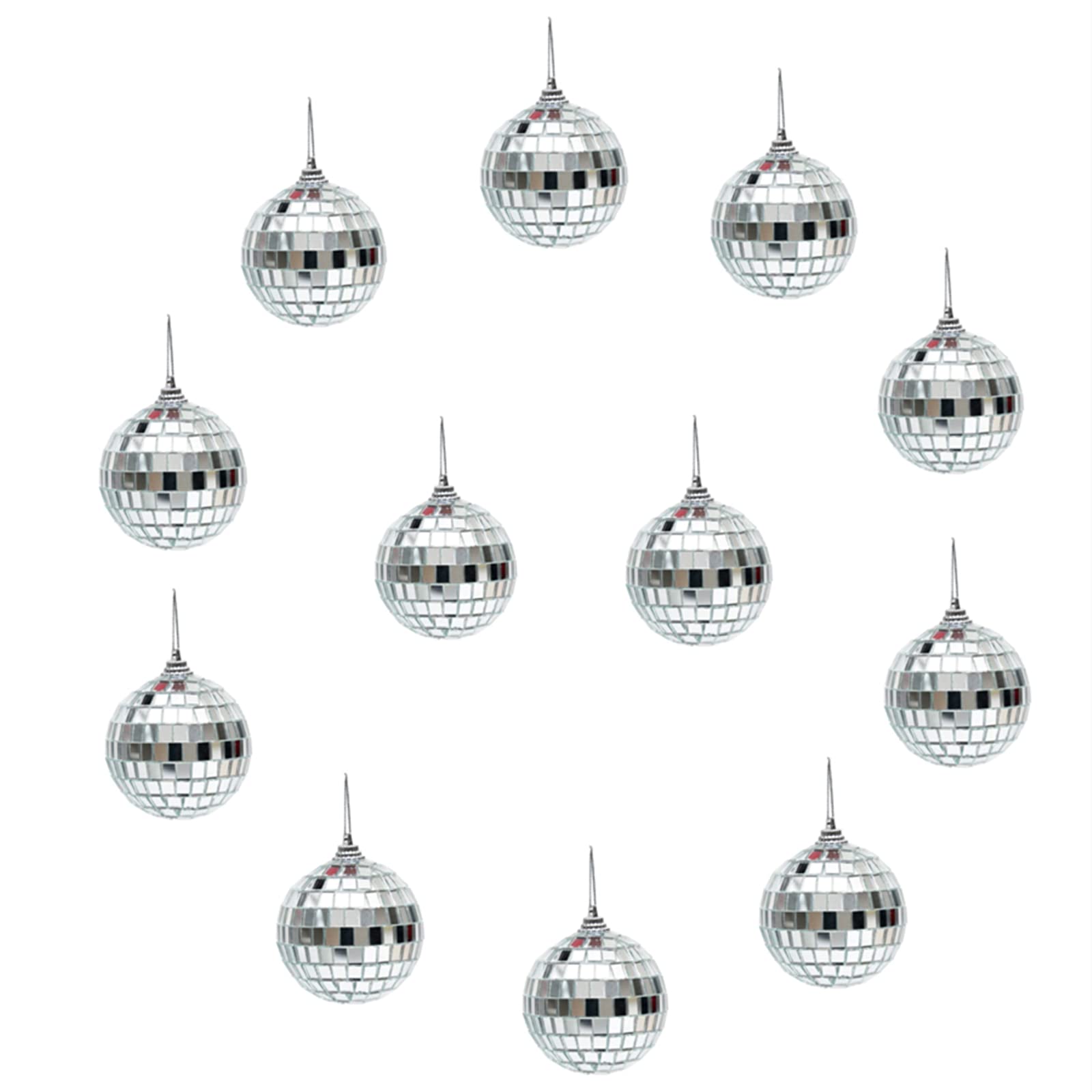 12Pcs Disco Ball 2Inch Silver Mini Disco Ball Mirror Ball for Disco Party Christmas Home Decoration