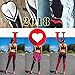 FITTOO Women's Heart Shape Yoga Pants Sport Pants Workout Leggings Sexy High Waist Trousers-Red(S)