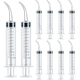 Plastic Syringe for Scientific Labs 10 Pack Measuring Syringe Tools Dispensing Multiple Uses (12 ml, 1)