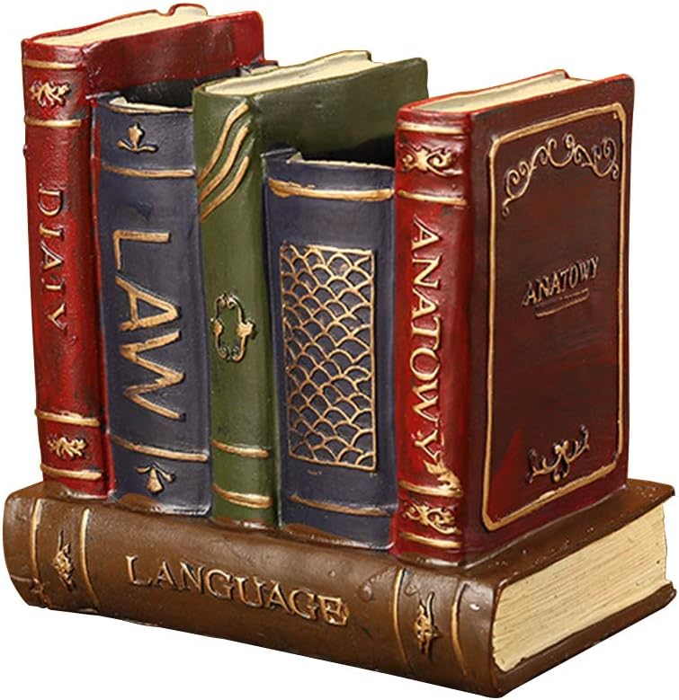 Vintage Pen Holder, Book Shape Stationery Holder Resin Pen Organizer