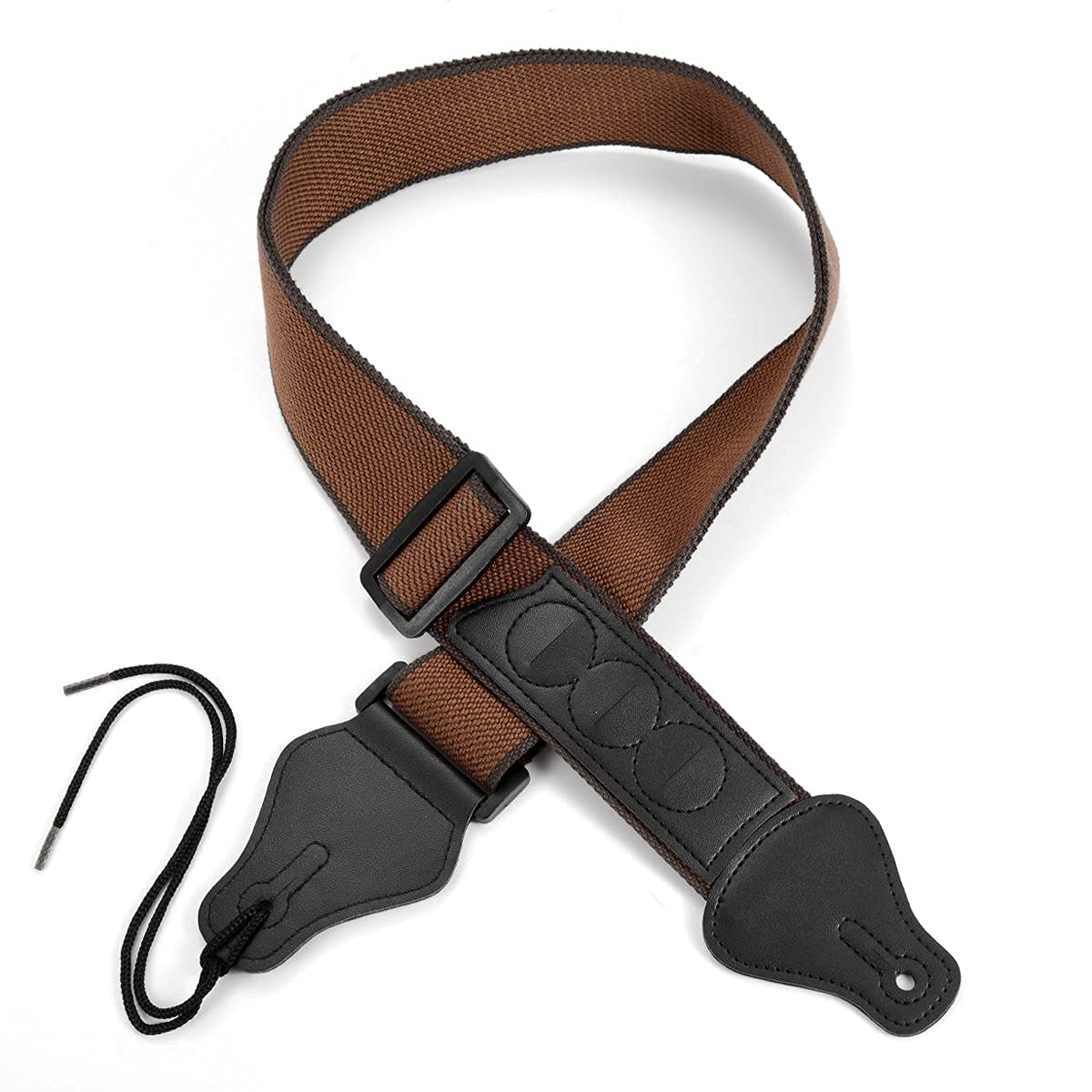 CattleyaHQ Guitar Strap With 3 Pick Pockets,Extra 5 Picks,Adjustable For Bass,Electric,Acoustic Guitars
