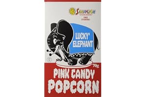 Lucky Elephanit (1 Pack) Pink Candy Popcorn 1 Unit, 0.05-Kilogram