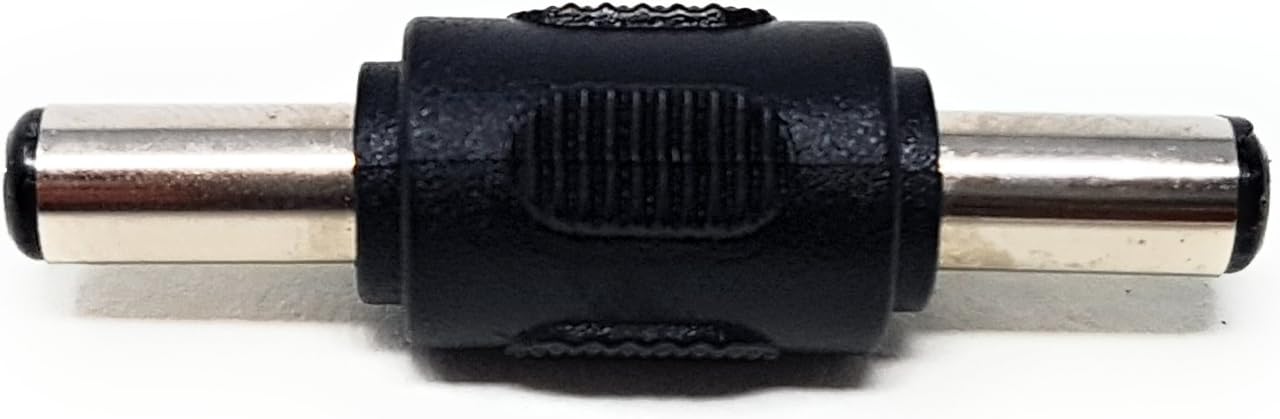 MainCore 5.5mm x 2.1mm DC Power Coupler/Male to Male Plugs/Gender Changer Adapter Converter Extender, black - Image 3