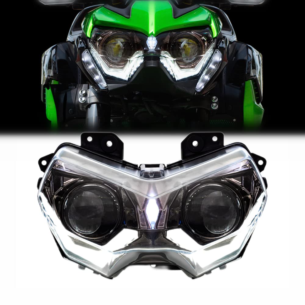 Photo 1 of ***FOR PARTS/ NON- FUNCTIONAL** KT Headlight Assembly for Kawasaki Z900 Z400 Z650 2020+ White DRL Custom Modified Front Head Lamp High/Low Beam E-MARK Certification