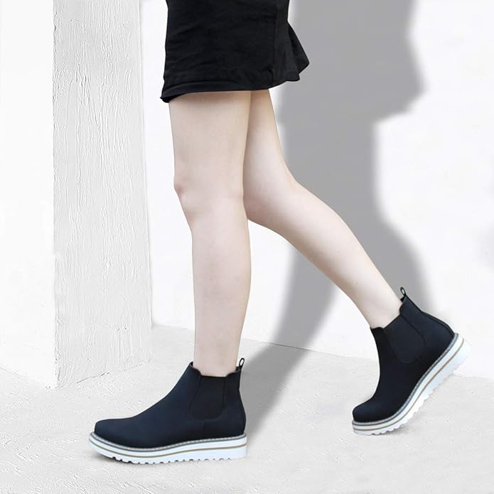 JABASIC Womens Chelsea Elastic Waterproof