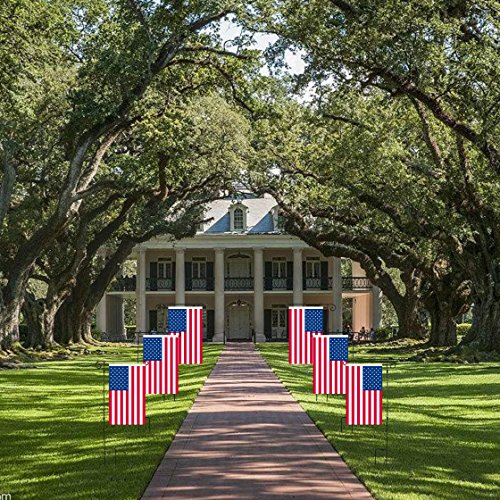 Garden Flag Stand,Yard Garden Flag Pole Holder with shtopper and Clips Holds flags up to 14.5" in width without flag