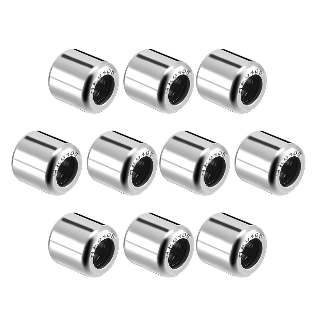 sourcing map HK0408 Drawn Cup Needle Roller Bearings, Open End, 4mm Bore Dia, 8mm OD, 8mm Width (Pack of 10)
