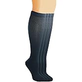 Yomandamor Women's Non-binding Cotton Knee-Hi Diabetic Socks Boot Socks with Cushion Sole and Seamless Toe,4 Pairs L Size