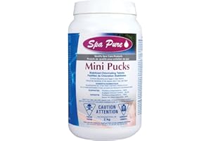 Chlorine Pucks for Hot Tub & Spa – 2 kg Slow-Dissolving Sanitizing Pucks – Long-Lasting Formula for Clear, Clean Water – Cont