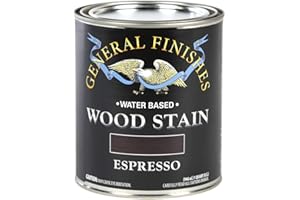 General Finishes Water Based Wood Stain, 1 Quart, Espresso
