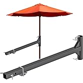 Dolibest Heavy-Duty Hitch Mount Umbrella Holder - Robust and Reliable Support for Large Patio and Outdoor Umbrellas(up to 2'' Poles) - Perfect for Road Trips, Tailgating, and Outdoor Gatherings
