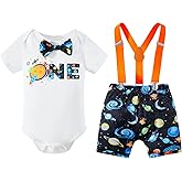 MOMMY'S NEW MAN Toddler Baby Boys First Birthday Melon Birthday Outfit Romper Top + Shorts + Suspenders Photo Shoot Clothes