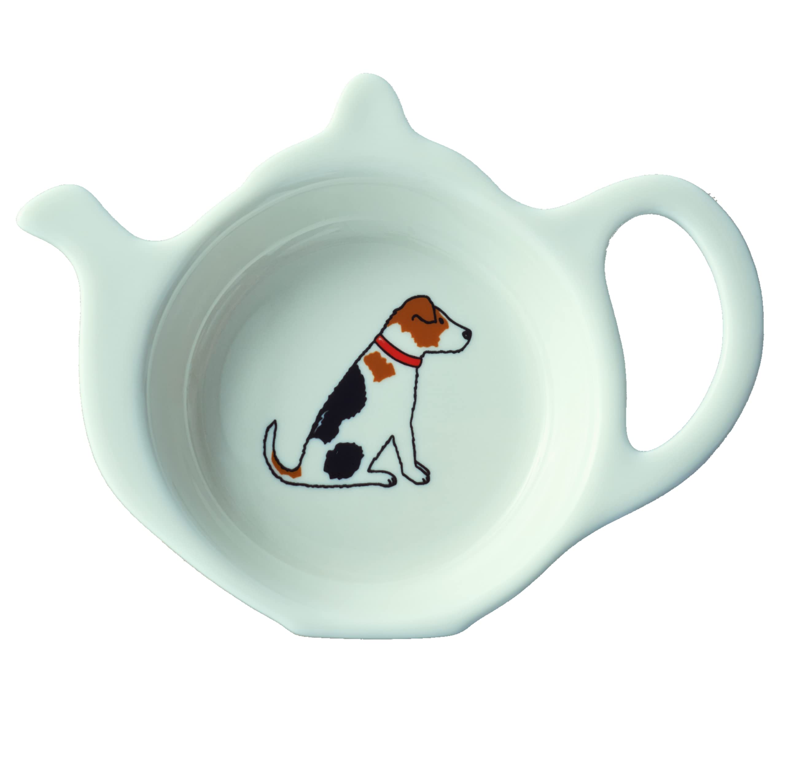 Sweet William Teabag Dish, Teapot Shape, Jack Russell