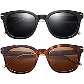 KSSESSE Retro Polarized Sunglasses for Women Men UV Protection Womens Mens Stylish Shades