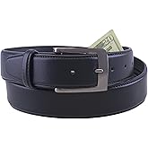 Thomas Bates Mens Deerfield Leather Money Belt Travel Zipper Pocket