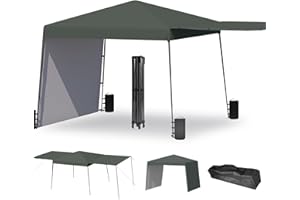 MELLCOM 10x10FT Pop Up Canopy Tent with Convertible Sidewalls to Awnings, Commercial Instant Canopy, Portable Sun Shelter for