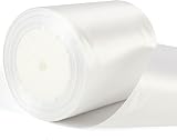 YAAVAAW 22m White Satin Ribbon 10cm Thick Wedding Car Gift Craft Decor