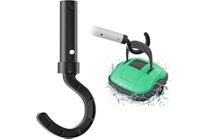 GUWETA Hook for Robotic Pool Cleaner Compatible for Telescopic Poles, Hook Customized Fits for Use in All Robotic Pool Vacuum Cleaner Including Cordless, Above Ground and Underwater(Black)