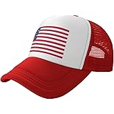 BIEGAS American Flag Hat, USA Trucker Hat for Men and Women, Adjustable Baseball Cap, Mesh Snapback Outdoor Hat