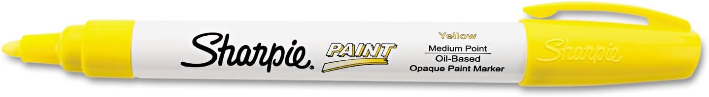 Permanent Paint Marker, Medium Point, Yellow