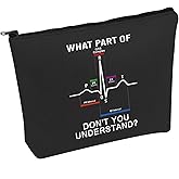PWHAOO Cardiology Makeup Bag What Part Of Don’t You Understand Cosmetic Bag ECG EKG Heartbeat Gift Cardiologists Gift (What Part Of B)
