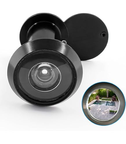 PATIKIL 1/2" Door Viewer Peephole – 2-Pack, Copper, 220° Wide-Angle Lens, Fits 1-3/8" To 2-3/8" Doors, Gold, With Privacy Cover