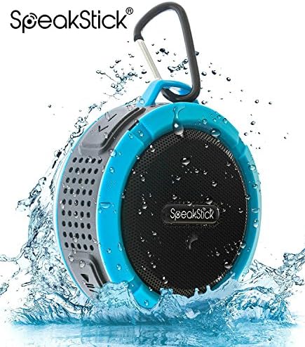 Bluetooth Shower Speaker SpeakStick PRO, Listen to Music &amp; Receive Phone Calls Anywhere , Powerful 5W Speaker, Micro SD and Built in Microphone, For Outdoor &amp; Indoor Use -Blue