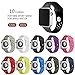 Kobwa 38MM/42MM Watch Band for Apple Watch, Soft Silicone Sport Strap with Ventilation Holes Smart Watch Bracelet Replacement Bands For Iwatch Series 1 Series 2