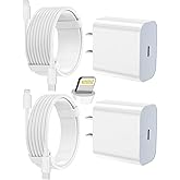 iPhone Charger Apple Charger,[Apple MFi Certified]2 Pack Apple Type C Wall Charger Block with 2 Pack [6FT&10FT] Long USB C to