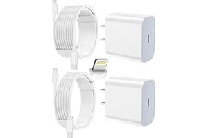 iPhone Charger Apple Charger,[Apple MFi Certified]2 Pack Apple Type C Wall Charger Block with 2 Pack [6FT&10FT] Long USB C to