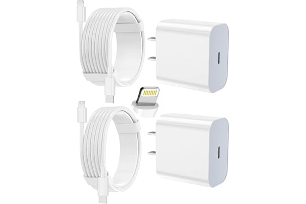 iPhone Charger Fast Charging 2 Pack Type C Wall Charger Block with 2 Pack [6FT&10FT] Long USB C to Lightning Cable for iPhone