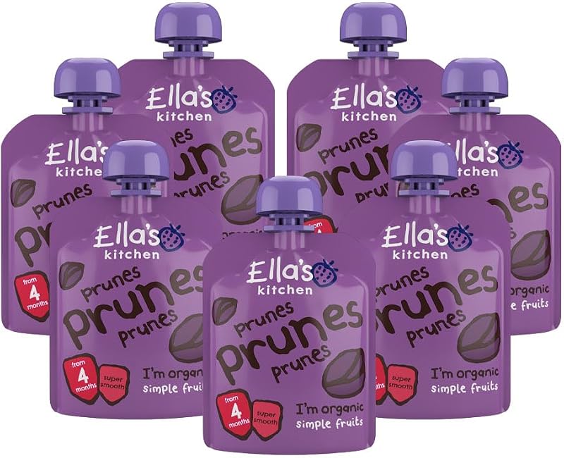 Ella's Kitchen First Taste Prunes 4+ Months Pack of 7 70g each 490g