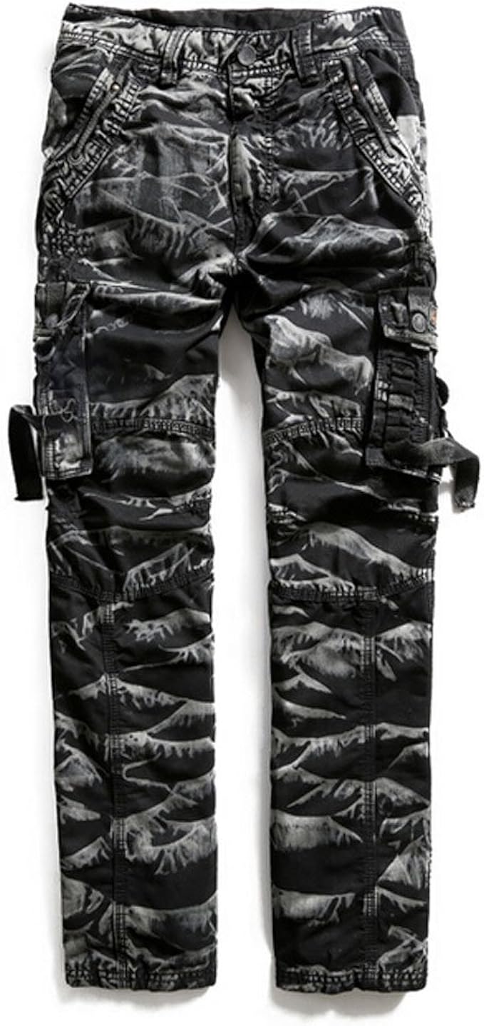 mens black camo cargo pants