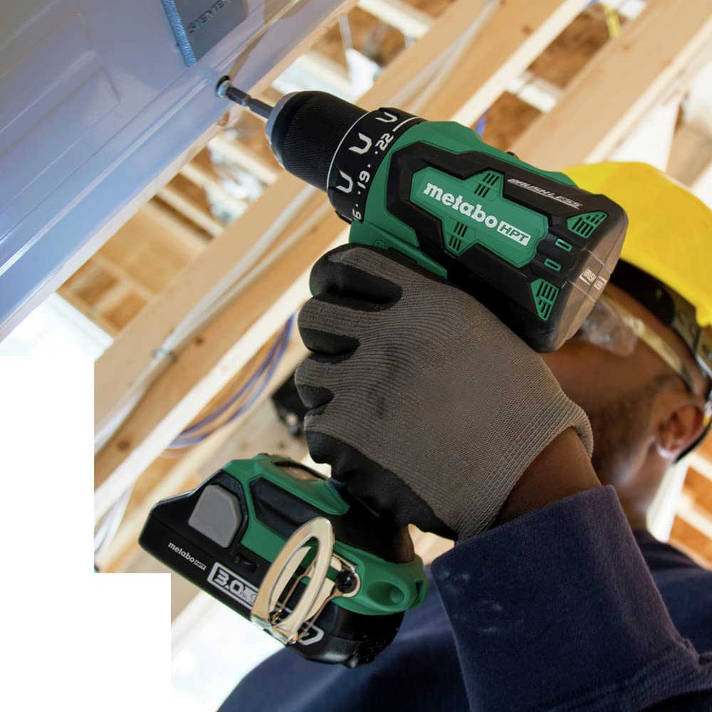 Metabo HPT 18V Cordless Brushless Driver Drill | Tool Only - No Battery | Built-in LED Light, 1/2-Inch Keyless All-Metal Chuck, Lifetime Tool Warranty | DS18DBFL2Q4