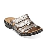Clarks Women's Leisa Cacti Slide Sandal, Pewter