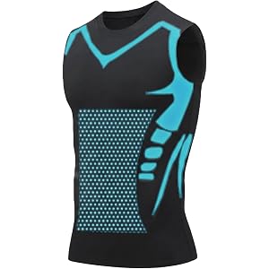 Compression Shirt Men, Men Shaping Sleeveless Vest, Sport Running Wicking Dry Fit Breathable Sleeveless Gym Shirt