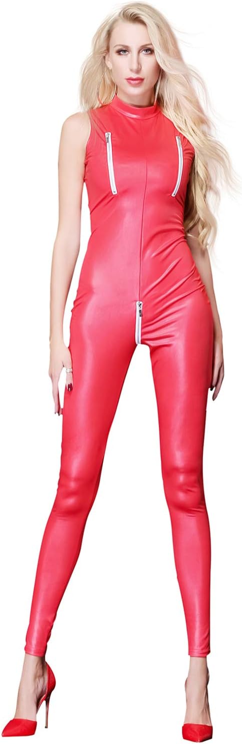 Panegy Womens Fish Scale Catsuit Party Clubwear Bodycon Tight One Piece Skinny Stretch Bodysuit Jumpsuit Playsuit S-L