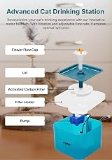 ADOV Cat Water Fountain 2L Automatic Dispenser with Quiet Pump LED Light view 4