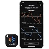tempi.fi Wireless Temperature and Humidity Sensor - Developed in The USA - 24/7 Data Logger with Alarm &ndash; Bluetooth Smart Thermometer and Hygrometer - Bluetooth Only - Not WiFi