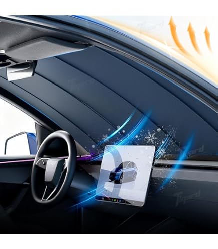 Amazon.com: Tesstudio Automatic Lifting Car Windshield Sunshade