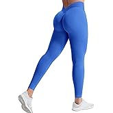 YEOREO Liz Scrunch Workout Leggings for Women High Waisted Butt Lifting V Back Waist Seamless Gym Yoga Leggings