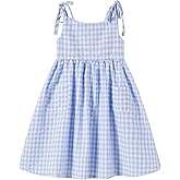 Rysly Girls Cotton-Linen Sleeveless Dress with Shoulder Straps and Pockets Toddler Girls Sundress