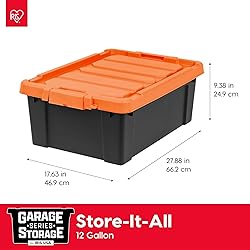 IRIS USA 12 Gallon Lockable Storage Bins with