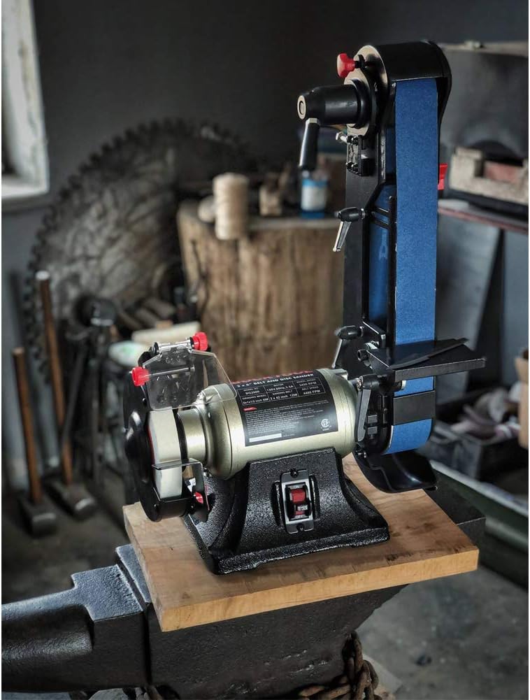 Bucktool Combo 2" x 42" Belt Sander 6" Bench Grinder, Knife Sharpener BG2600 - - 