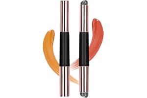 Unaone Silicone Lip Brush - Double-ended Premium Silicone Lip Applicator with 2 Lids, Makeup Brush for Lip Clay, Lip Balm, Lip Gloss, Lip Glaze, Concealer, Smudge (1 PCS)