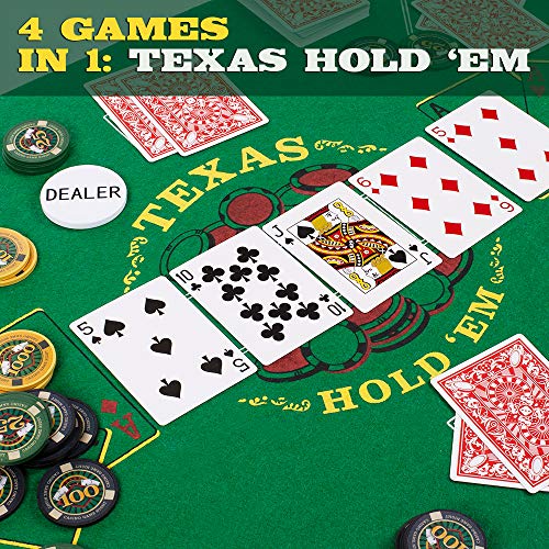 BBG Deluxe Mini Casino Complete Game Night Set - Includes Blackjack, Craps, Roulette and Holdem Poker!