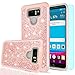 LeYi for LG G6 Case,LG G6 Plus Glitter Case with HD Screen Protector for Girls Women, Cute Bling Heavy Duty Protective Phone Case Cover for LG G6 / G6 Plus Rose Gold