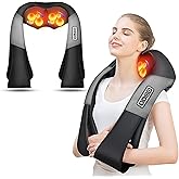 AERLANG Shiatsu Back and Neck Massager, Back Massager Deep Tissue Kneading Neck and Shoulder Massage with Heat, Electric Massage Pillow Fathers Day Gift Ideas from Daughter Son(NOT Cordless)